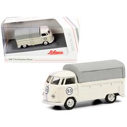 452650300 Volkswagen T1B Pritsche Plane Pickup with Canopy No.53 Cream 1 by 87 HO Scale Diecast Model Truck