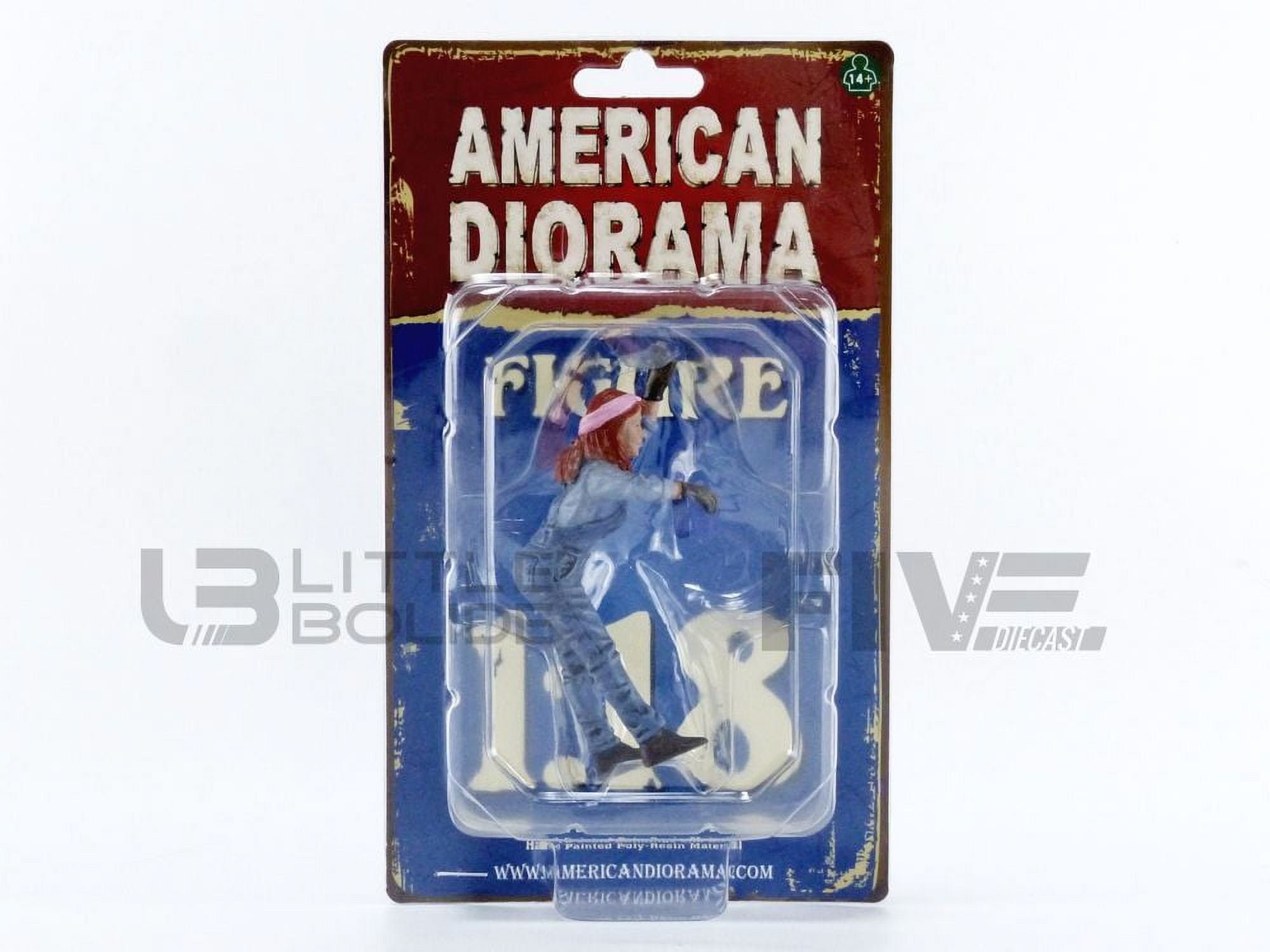Picture of American Diorama 38245 Retro Female Mechanic II Figurine for 1 by 18 Scale Models