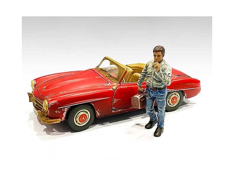 Picture of American Diorama 76361 Auto Mechanic Chain Smoker Larry Figurine for 1 by 24 Scale Models