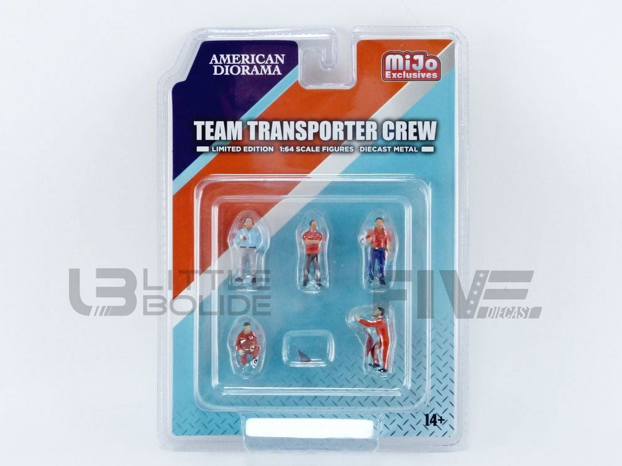 Picture of American Diorama 76463 Team Transporter Crew Scale Diecast 1 by 64 Scale Models Figures Set - Set of 6