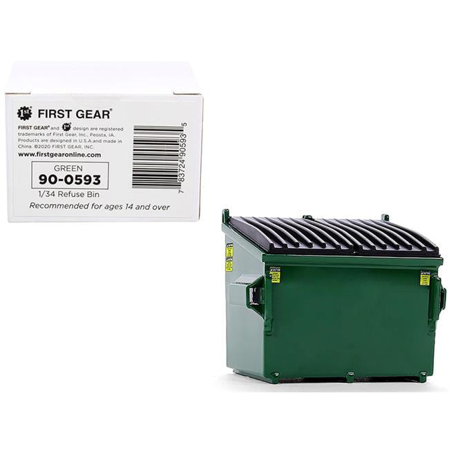Picture of First Gear 90-0593 Refuse 1 by 34 Scale Diecast Model Trash Bin&#44; Green