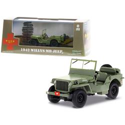 Picture of Greenlight 86589 1942 Willys MB Jeep Army MASH 1972-1983 TV Series 1 by 43 Scale Diecast Model Car&#44; Green