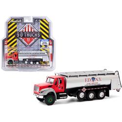 2018 International WorkStar Tanker The Official Fire Department City of New York 1 by 64 Scale Diecast Model Truck, Red & Silver -  GreenLight, GR94361