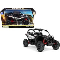 New Ray  CAN-AM Maverick X3 ATV Hyper 1 by 18 Scale Diecast Model Car, Silver & Red
