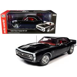 Picture of Autoworld AMM1247 1-18 Diecast Model Car for 1967 Chevrolet Camaro Yenko SS 427 Hardtop Tuxedo Black with Red Interior American Muscle 30th Anniversary
