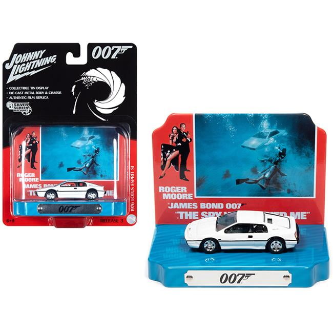 Picture of Johnny Lightning JLDR014-JLSP118 Series 0.16 4 Diecast Model Car for 1976 Lotus Esprit S1 White with Collectible Tin Display 07 James Bond The Spy Who Loved Me 1977 Movie 10th In The James Bond