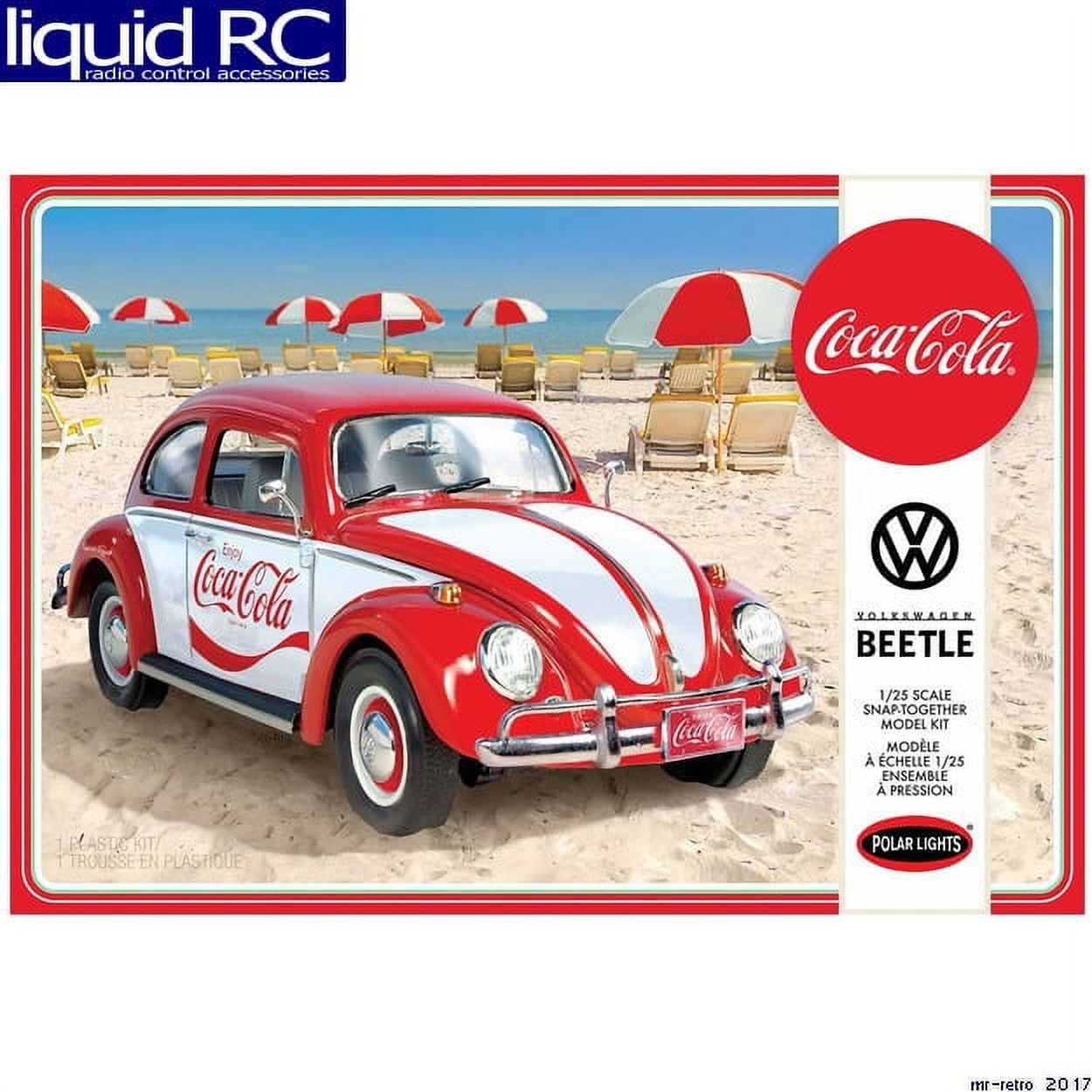 Picture of Polar Light POL960M Series 1-25 Scale Model for Skill 3 Snap Model Kit Volkswagen Beetle Coca-Cola