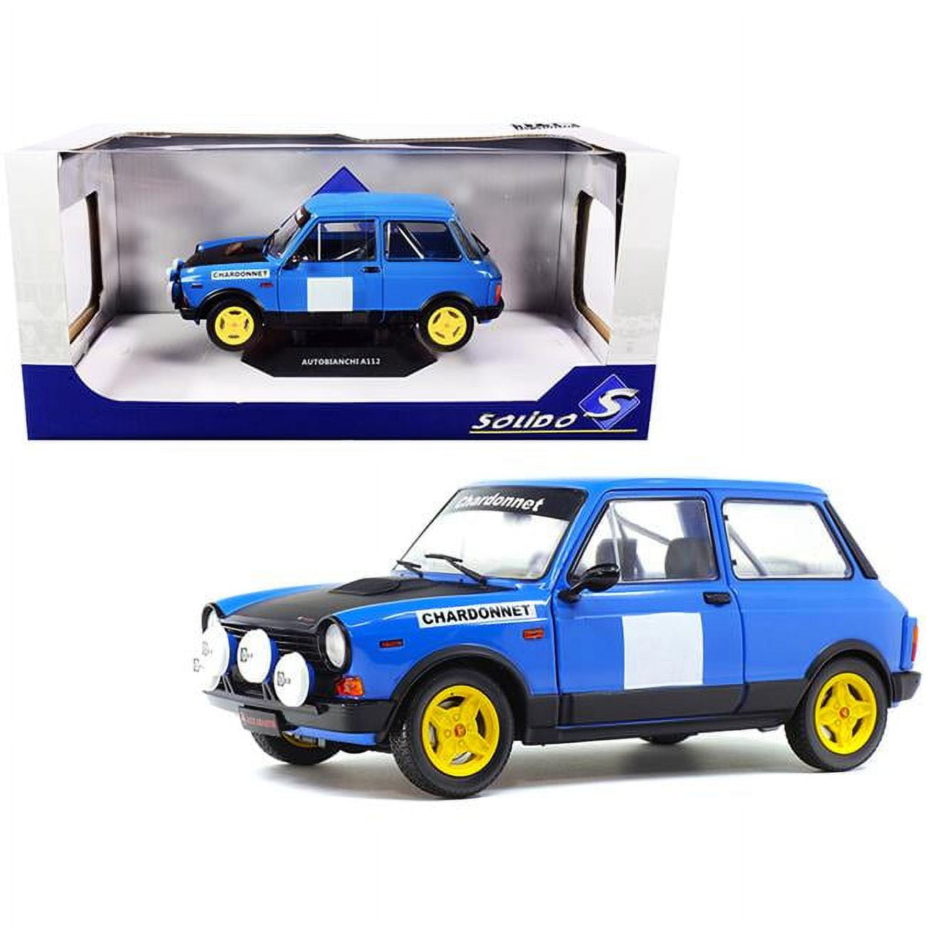 Picture of Solido S1803801 1-18 Diecast Model Car for 1980 Autobianchi A112 Abarth Blue Chardonnet Rally Car