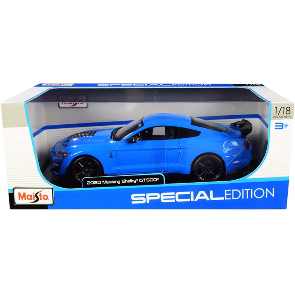 Picture of Maisto 31452bl 1-18 Diecast Model Car for 2020 Ford Mustang Shelby GT500 Light Blue Special Edition