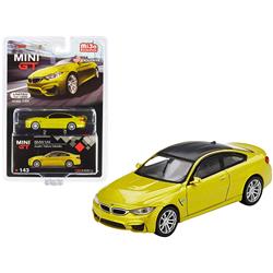 Picture of True Scale Miniatures MGT00143 0.16 4 Diecast Model Car for BMW M4 F82 Austin Yellow Metallic with Carbon Top Limited Edition To Worldwide - 1200 Pieces