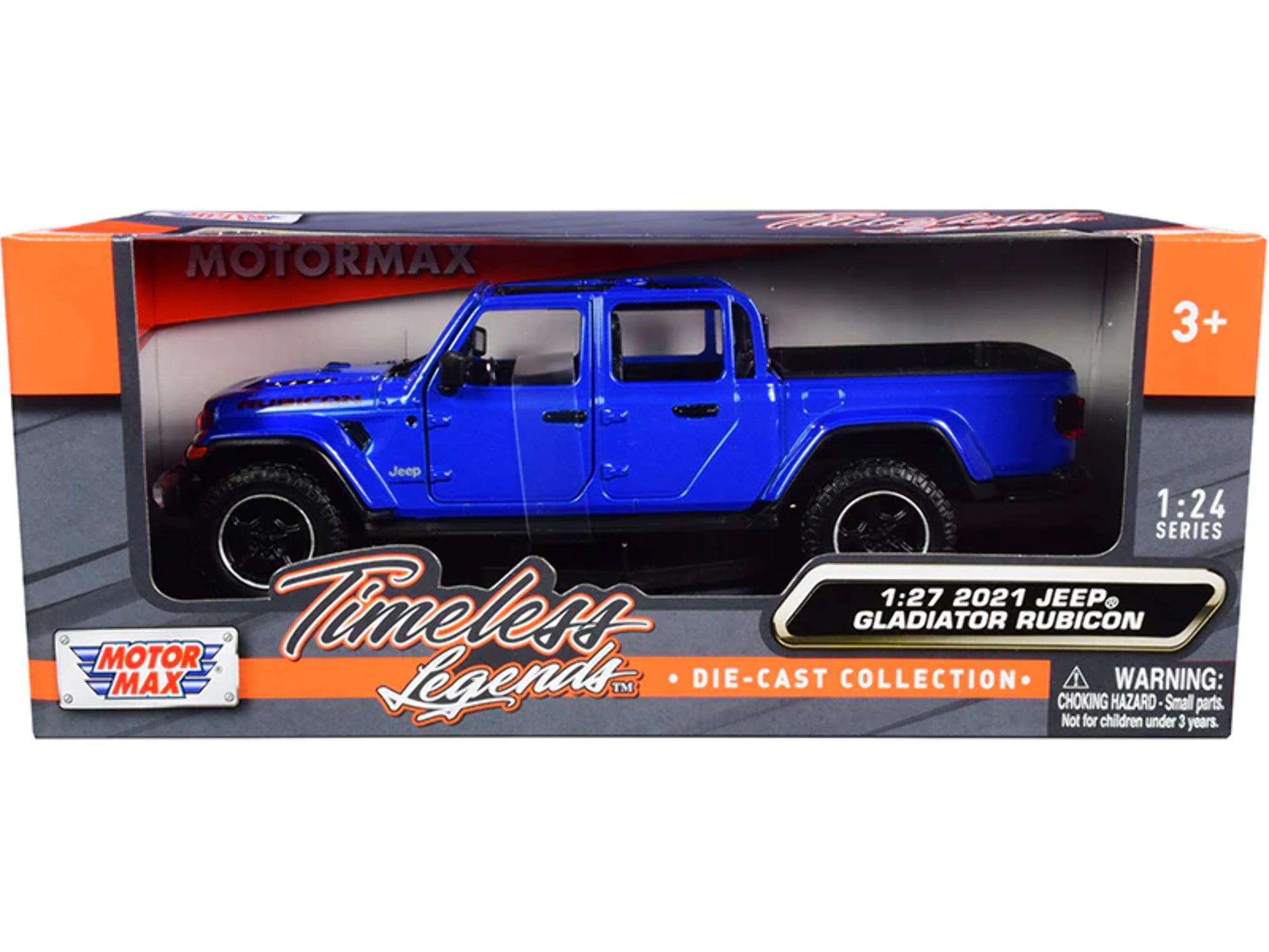 Picture of Motormax 79370bl 1-24 & 1-27 Diecast Model Car for 2021 Jeep Gladiator Rubicon Open Top Pickup Truck&#44; Blue