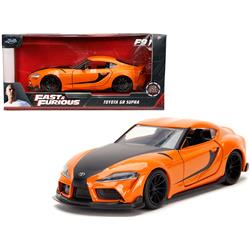 Picture of Jada 32016 1-32 Diecast Model Car for Toyota GR Supra Orange with Black Stripes Fast & Furious 9 F9 2021 Movie