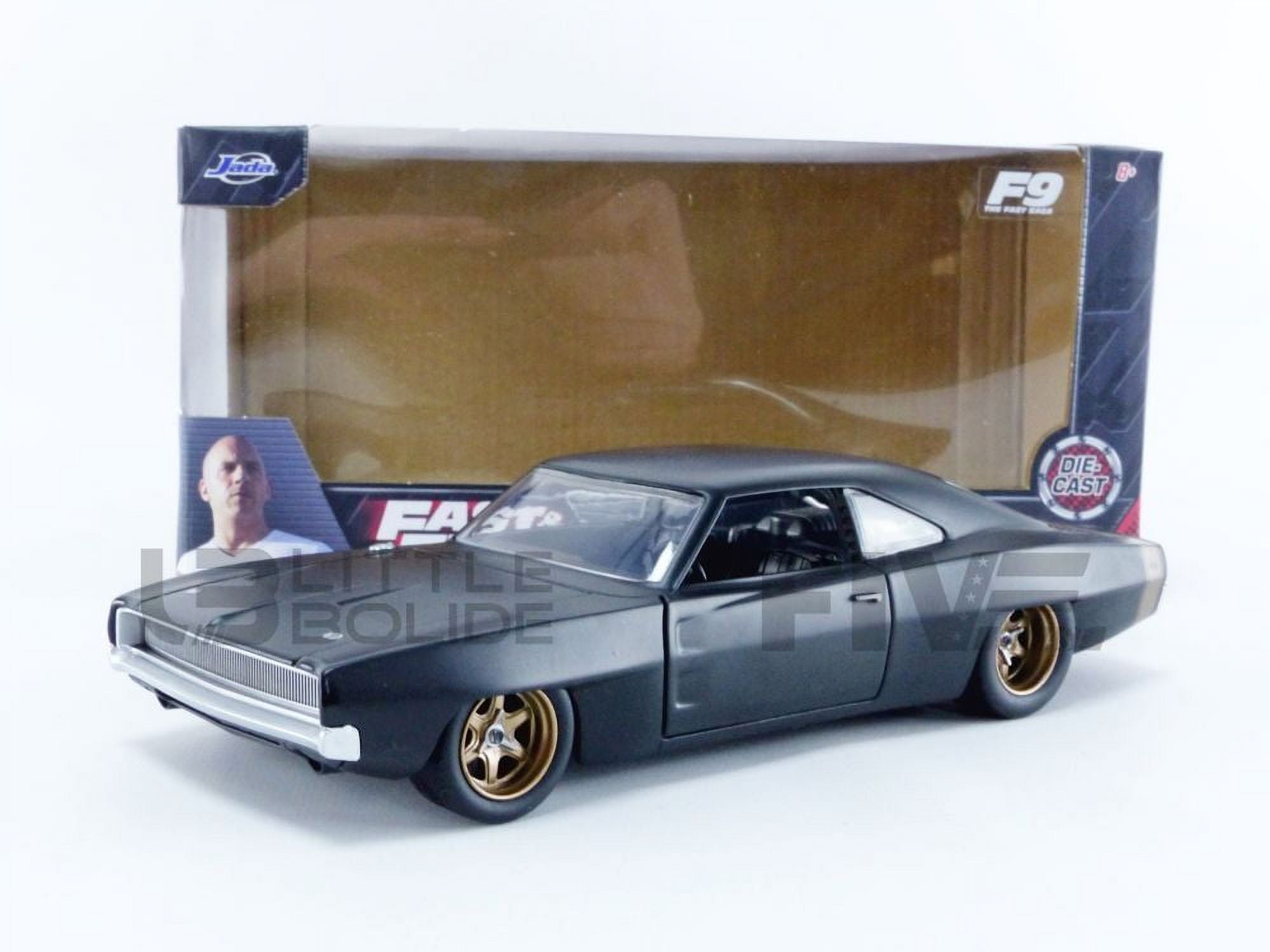Picture of Jada 32614 1-24 Diecast Model Car for Doms 1968 Dodge Charger Widebody Matt Black Fast & Furious 9 F9 2021 Movie