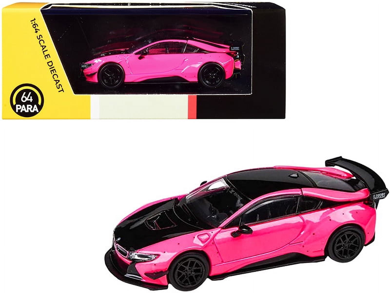 Picture of Paragon PA-55150 0.16 4 Diecast Model Car for BMW i8 Liberty Walk Hot&#44; Pink & Black