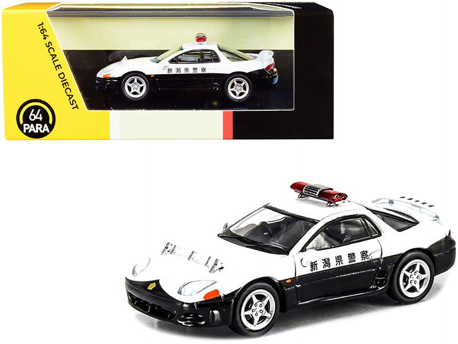 Picture of Paragon PA-65136 0.16 4 Diecast Model Car for Mitsubishi GTO Right Hand Drive Japanese Police&#44; White & Black