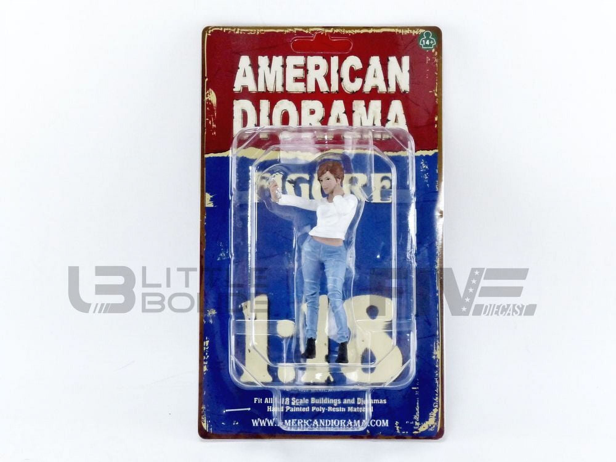 Picture of American Diorama 76277 1 in. Car Meet Figurine I for 1 by 18 Scale Models&#44; Blue & White