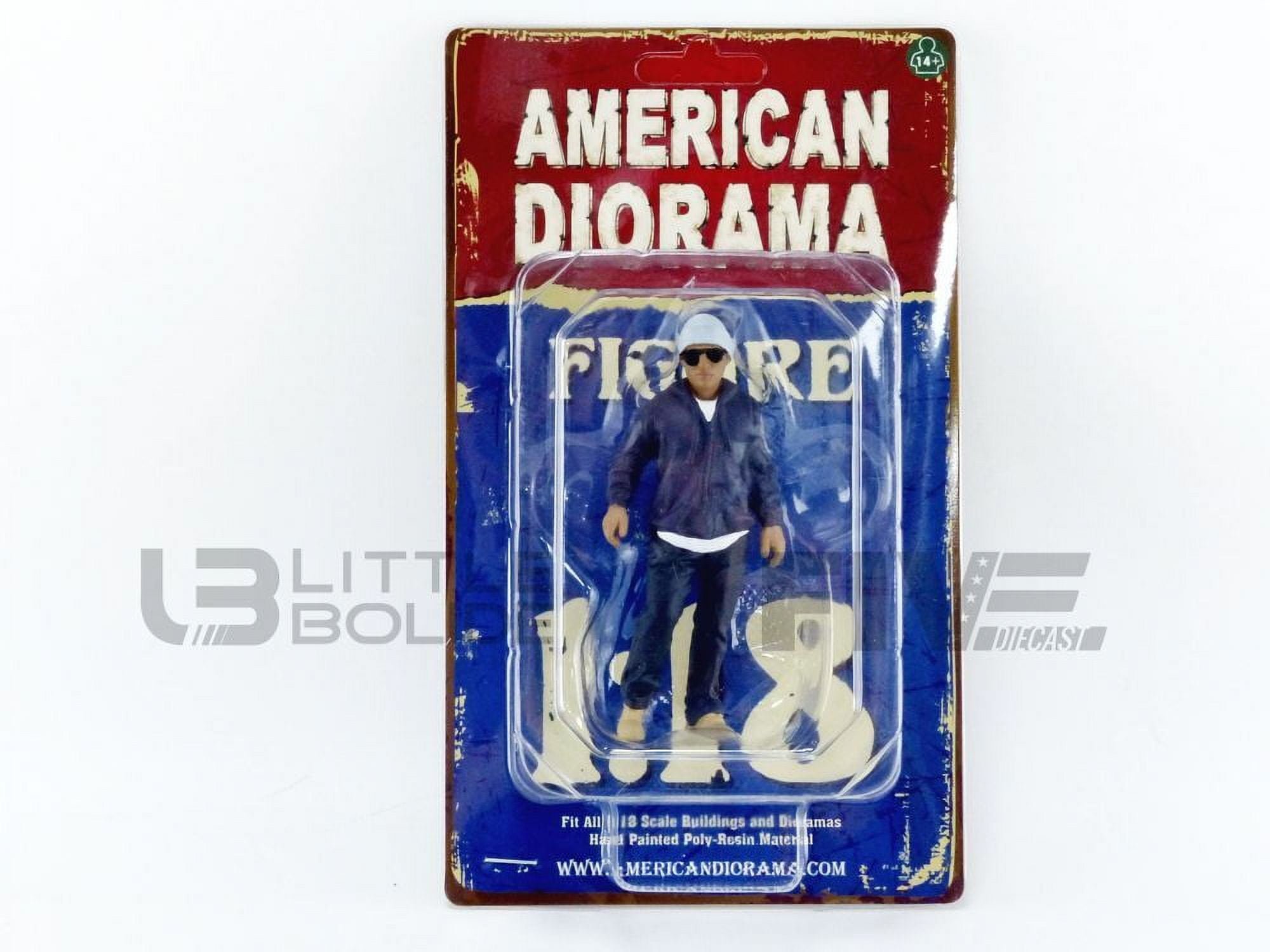 Picture of American Diorama 76280 1 in. Car Meet Figurine IV for 1 by 18 Scale Models, Navy