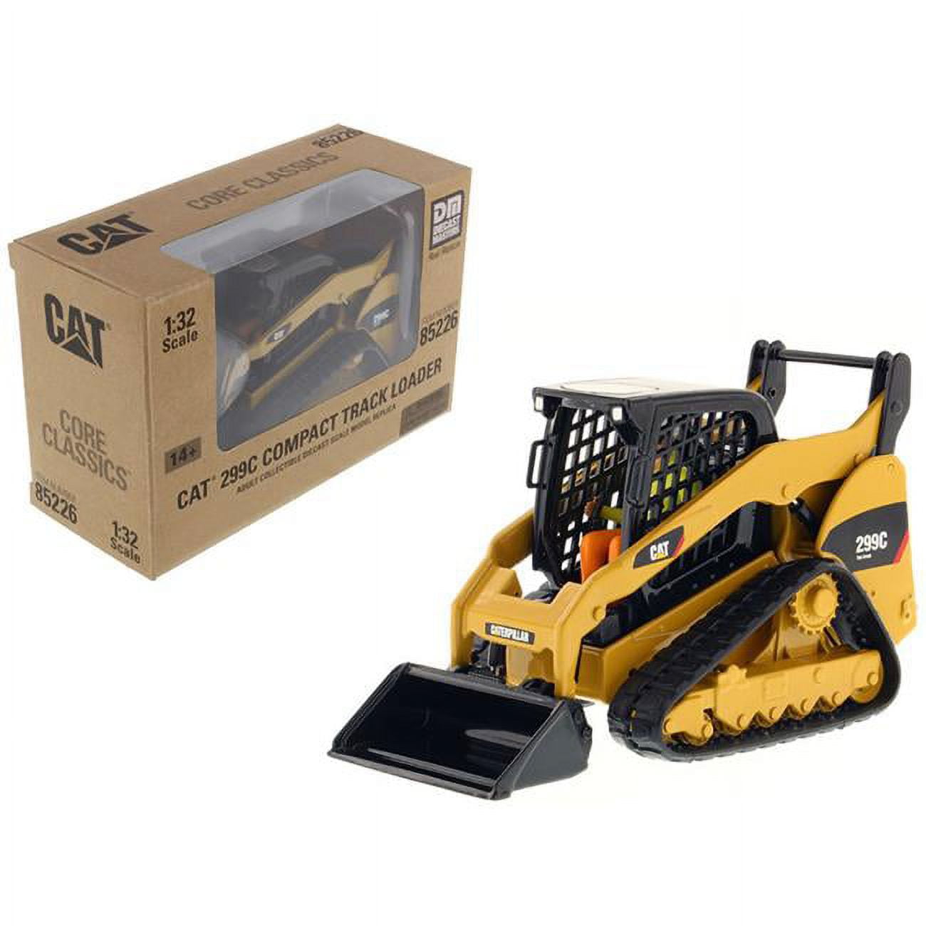 Compact Track Loader with Work Tools & Operator Core Classics Series 1 by 32 Diecast Model Car for CAT Caterpillar 299C