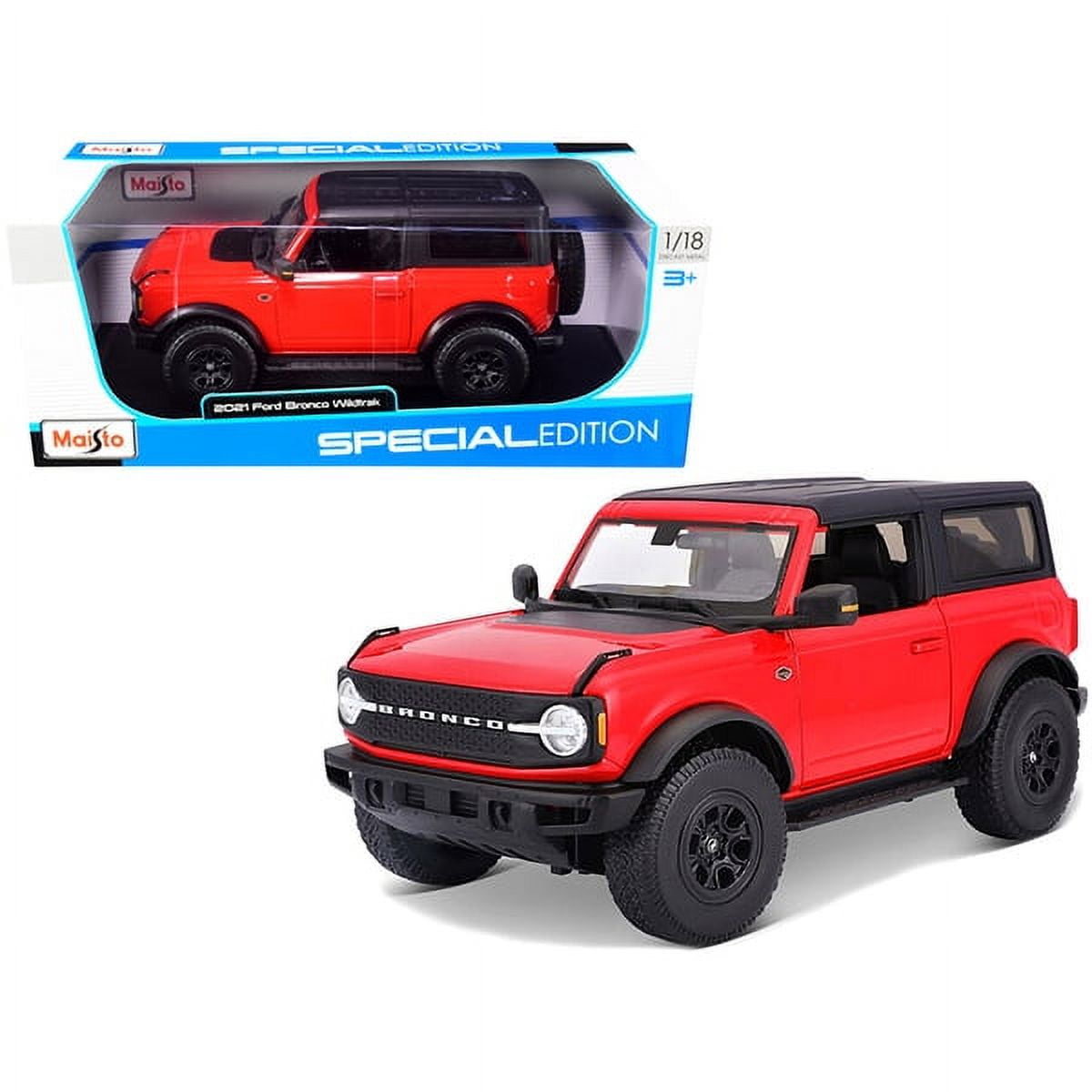 Maisto  Red with Black Top Special Edition 1 by 18 Diecast Model Car for 2021 Ford Bronco Wildtrak -  Maisto International Inc, MA94560