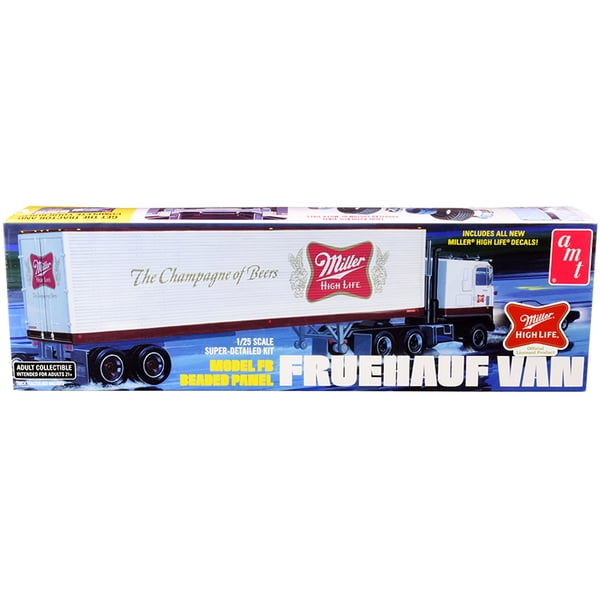 Skill 3 Model Kit Fruehauf FB Beaded Panel Van Trailer Miller 1-25 Scale Model Car