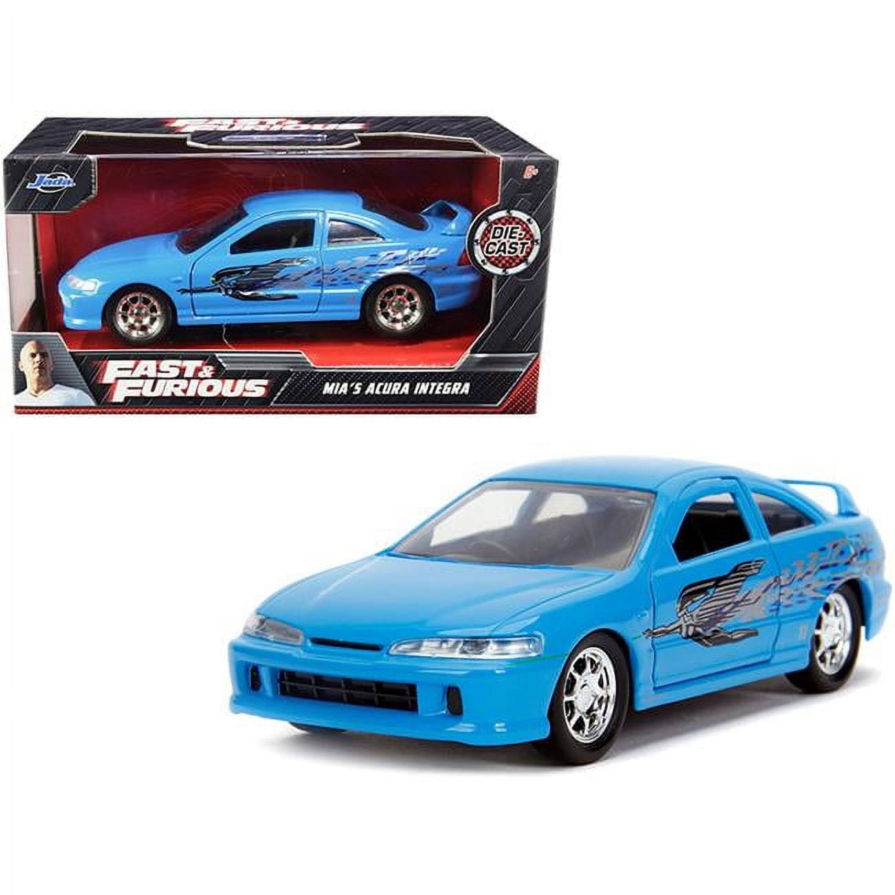 Jada  Mias Acura Integra Light Blue with Graphics Fast & Furious Series 1-32 Scale Diecast Model Car