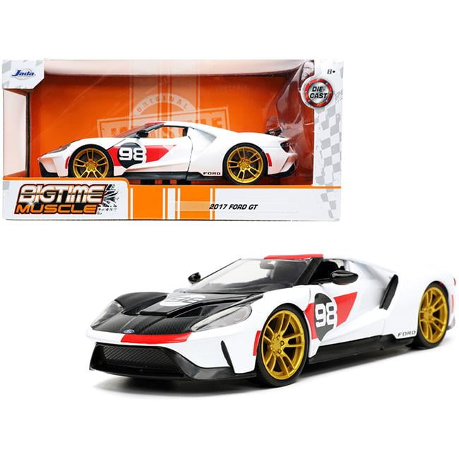 Jada 32700 2021 Ford Gt No.98 White Heritage Edition Bigtime Muscle Series 1-24 Scale Diecast Model Car -  Jada Toys