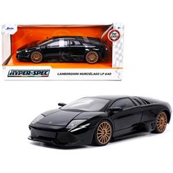 Jada 32946 Lamborghini Murcielago LP640 Black with Copper Wheels Hyper-Spec Series 1-24 Scale Diecast Model Car