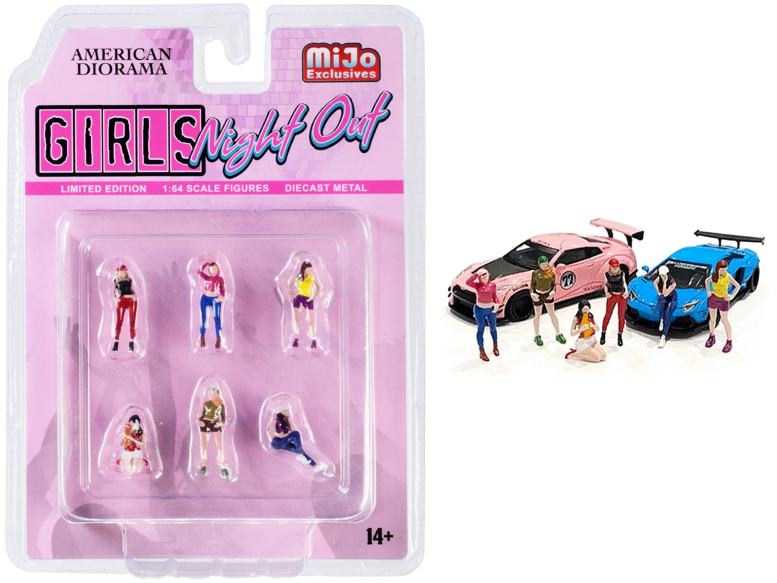 Picture of American Diorama 76477 0.5 x 1 in. 1-64 Scale Girls Night Out Diecast Figurine Set Models&#44; 6 Piece