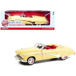 1-18 Scale Roadmaster Convertible Interior Rain Man Movie 1949 Buick Diecast Model Car, Yellow & Red