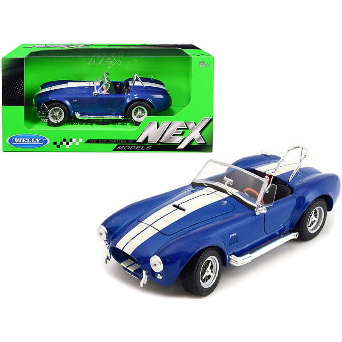 24002bl 1-24 Scale 1965 Shelby Cobra 427 S-C Diecast Model Car, Metallic Blue -  WELLY