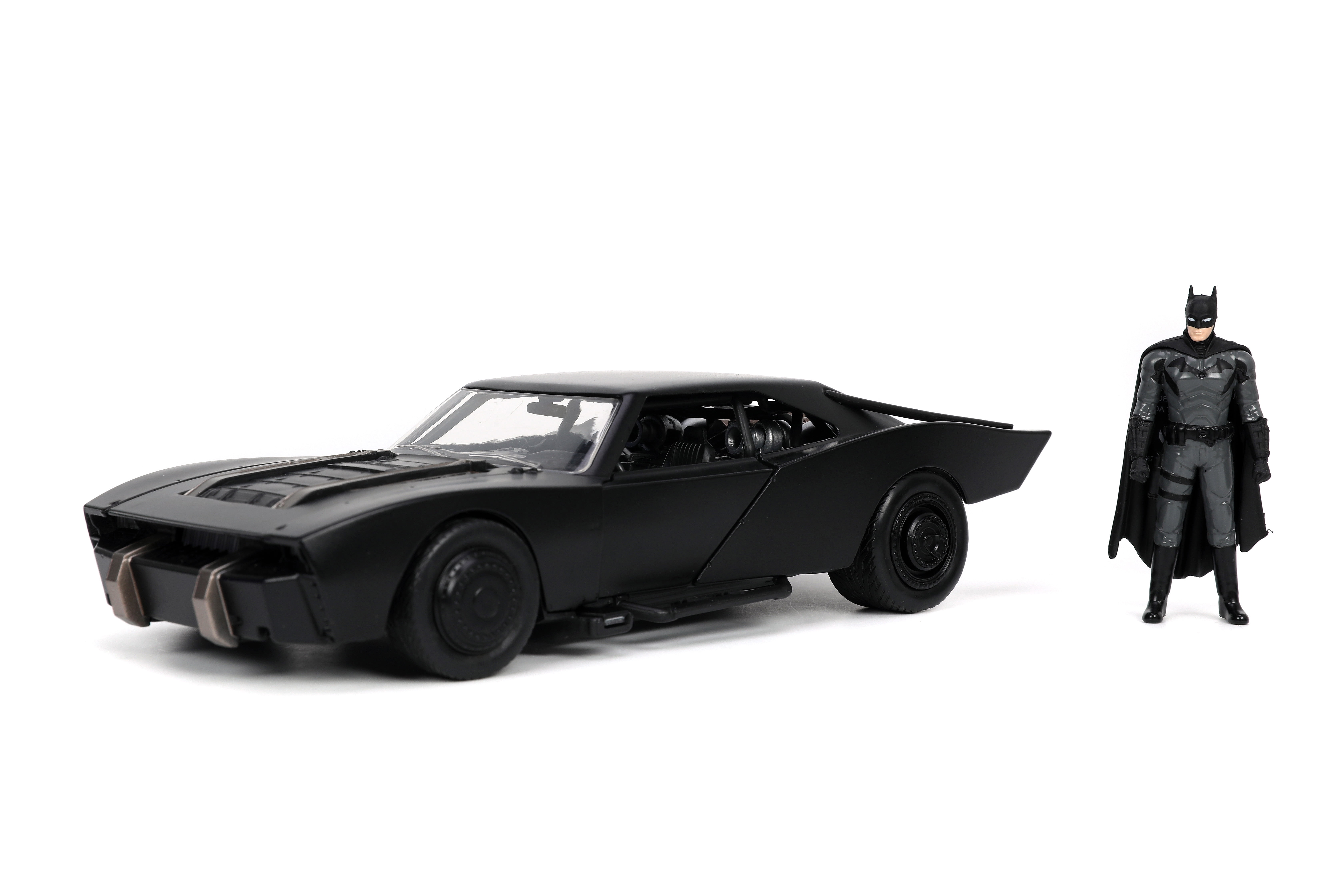 Jada  1-24 Scale Batmobile The Batman Movie DC Comics Diecast Model Car with Batman Diecast Figure, Matt Black