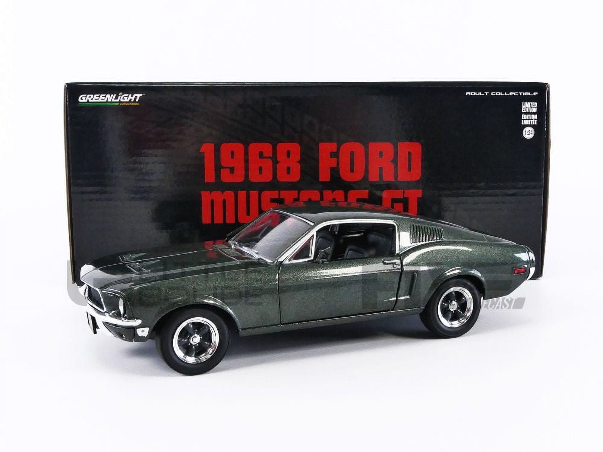 84038 1-24 Scale 1968 Ford Mustang GT Fastback Highland Diecast Model Car, Metallic Green -  GreenLight