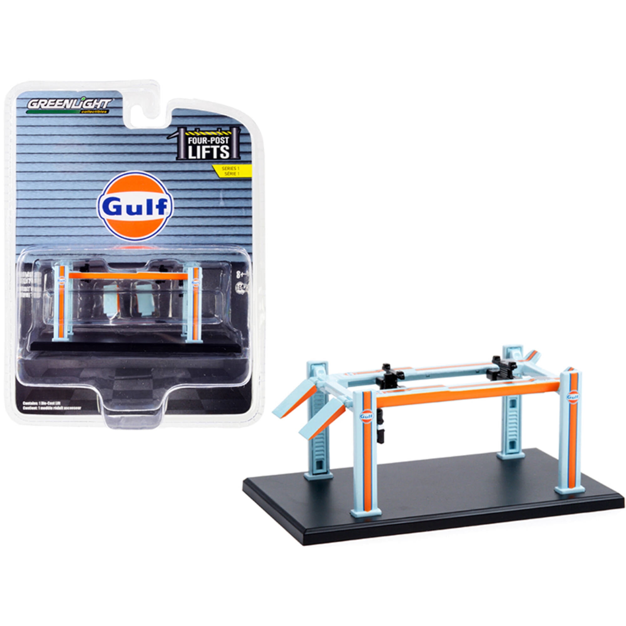 Picture of Greenlight 16100A 1-64 Scale Series 1 Diecast Model Adjustable Four-post Lift, Blue