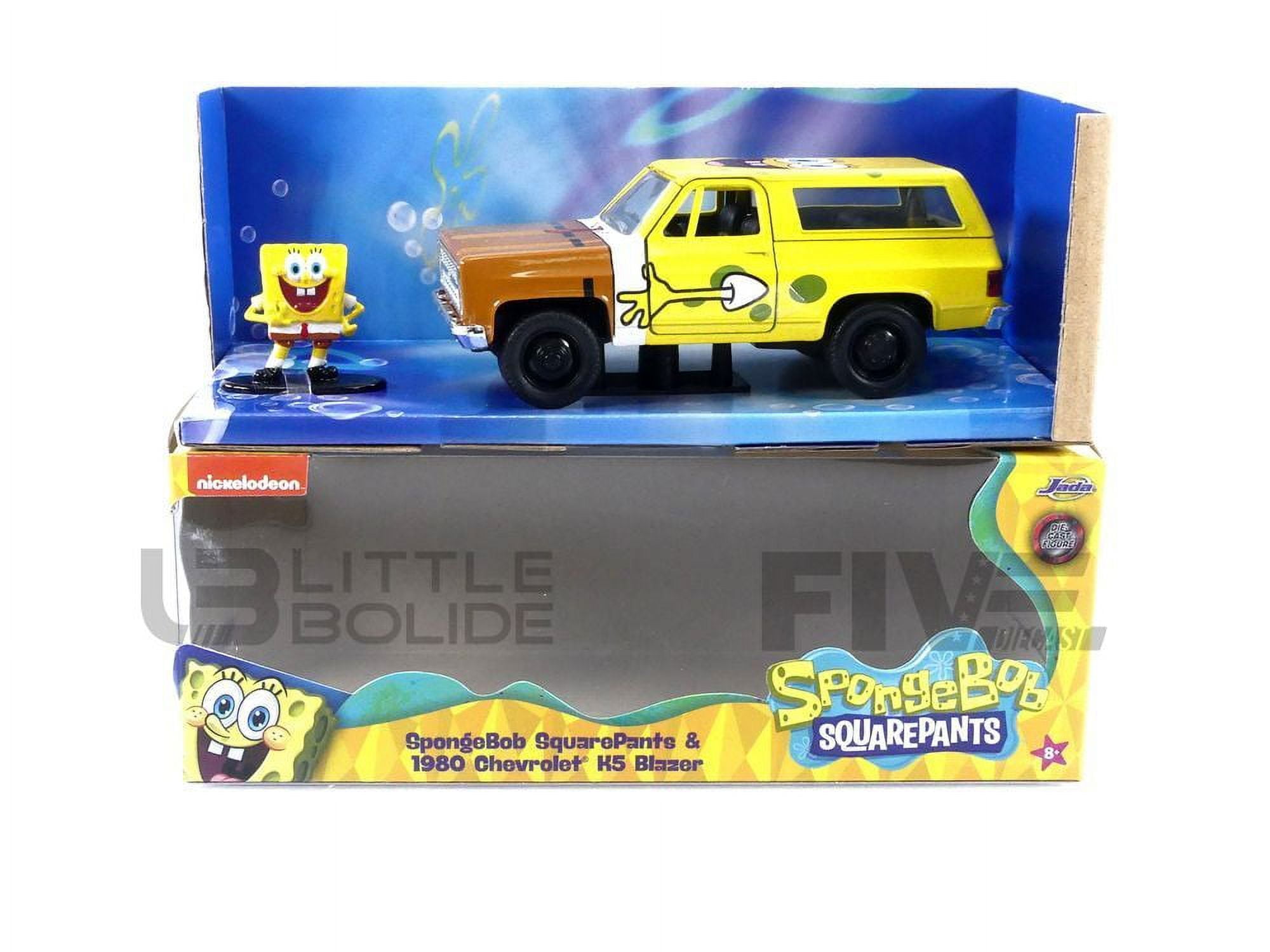 Jada  1-32 Scale 1980 Chevrolet K5 Blazer with SpongeBob SquarePants Diecast Figurine Hollywood Rides Diecast Model Car
