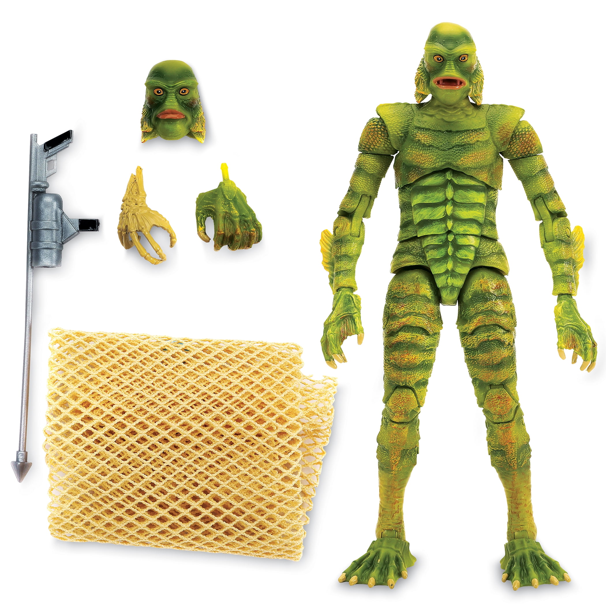 Picture of Jada 31961 The Creature From the Black Lagoon 6.75 Moveable Figurine with Spear Gun & Fishing Net & Alternate Head & Hands Universal Monsters