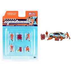 Picture of American Diorama AD76483 1-64 Scale Mechanic III Diecast Figurine Set for Model - 6 Piece