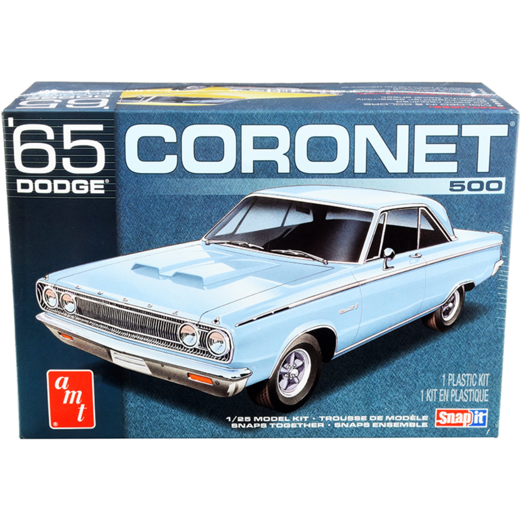 Picture of AMT AMT1176M 1-25 Scale 1965 Dodge Coronet 500 Skill 2 Snap Model Kit