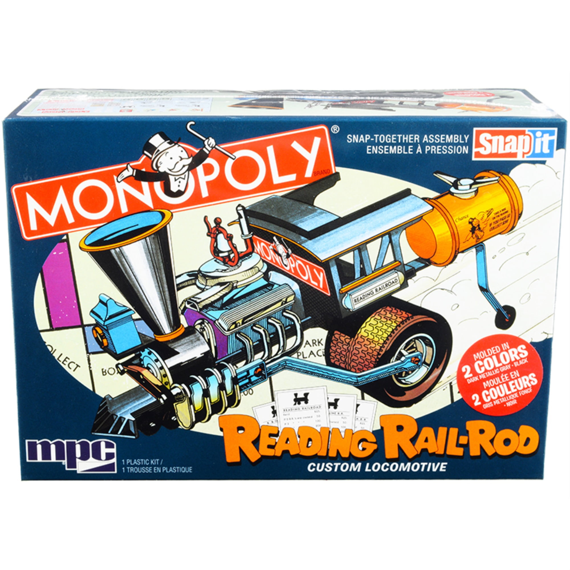 945M 1-25 Scale Reading Rail Rod Custom Locomotive Monopoly Skill 1 Snap Model Kit