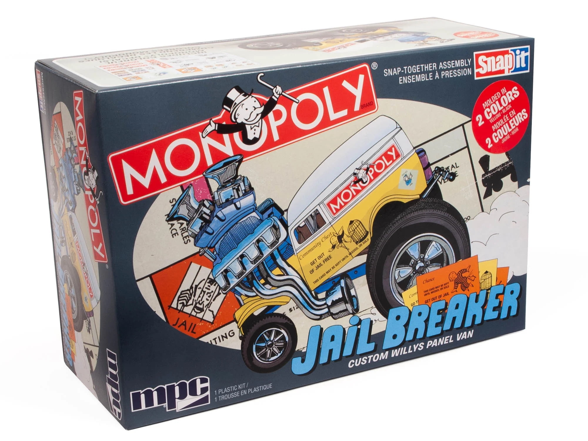 1-25 Scale Custom Willys Panel Van Jail Breaker Monopoly Skill 1 Snap Model Kit