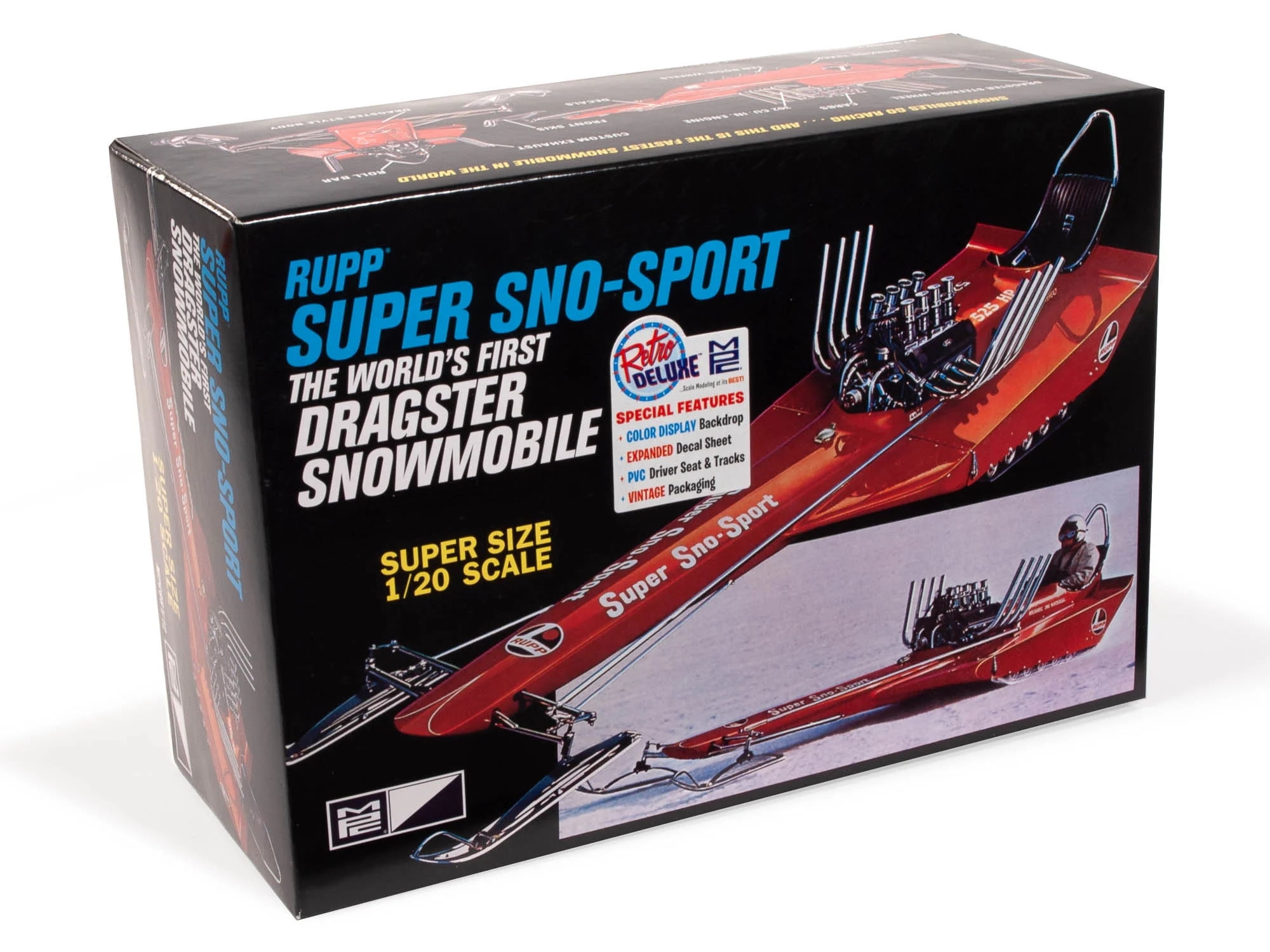 1-20 Scale Rupp Super Sno-Sport Snowmobile Dragster Skill 2 Model Kit