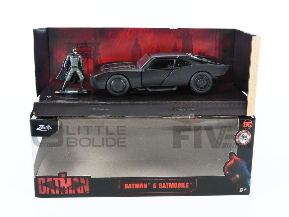 1-32 Scale Batmobile with Batman Diecast Figurine The Batman Movie DC Comics Diecast Model Car, Matte Black