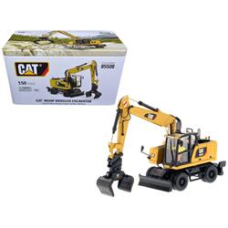 1-50 Scale CAT Caterpillar M318F Wheeled Excavator with Operator High Line Series Diecast Model