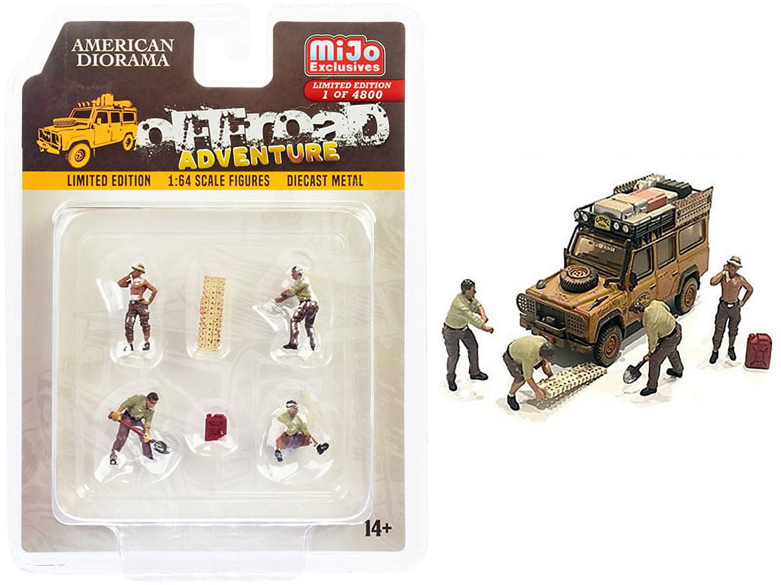 Picture of American Diorama 76492 0.75 x 1 in. 1-64 Scale Diecast off Road Adventure Diecast Limited Edition to Worldwide Model Car, Set of 4 - 6 Piece - 4800 Piece