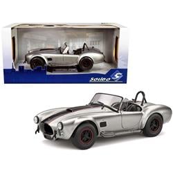 1-18 Scale Diecast 1965 Shelby Ac Cobra 427 Mkii Custom Model Car with Stripe, Metallic Silver Red & Black -  Toys4.0, TO3477169