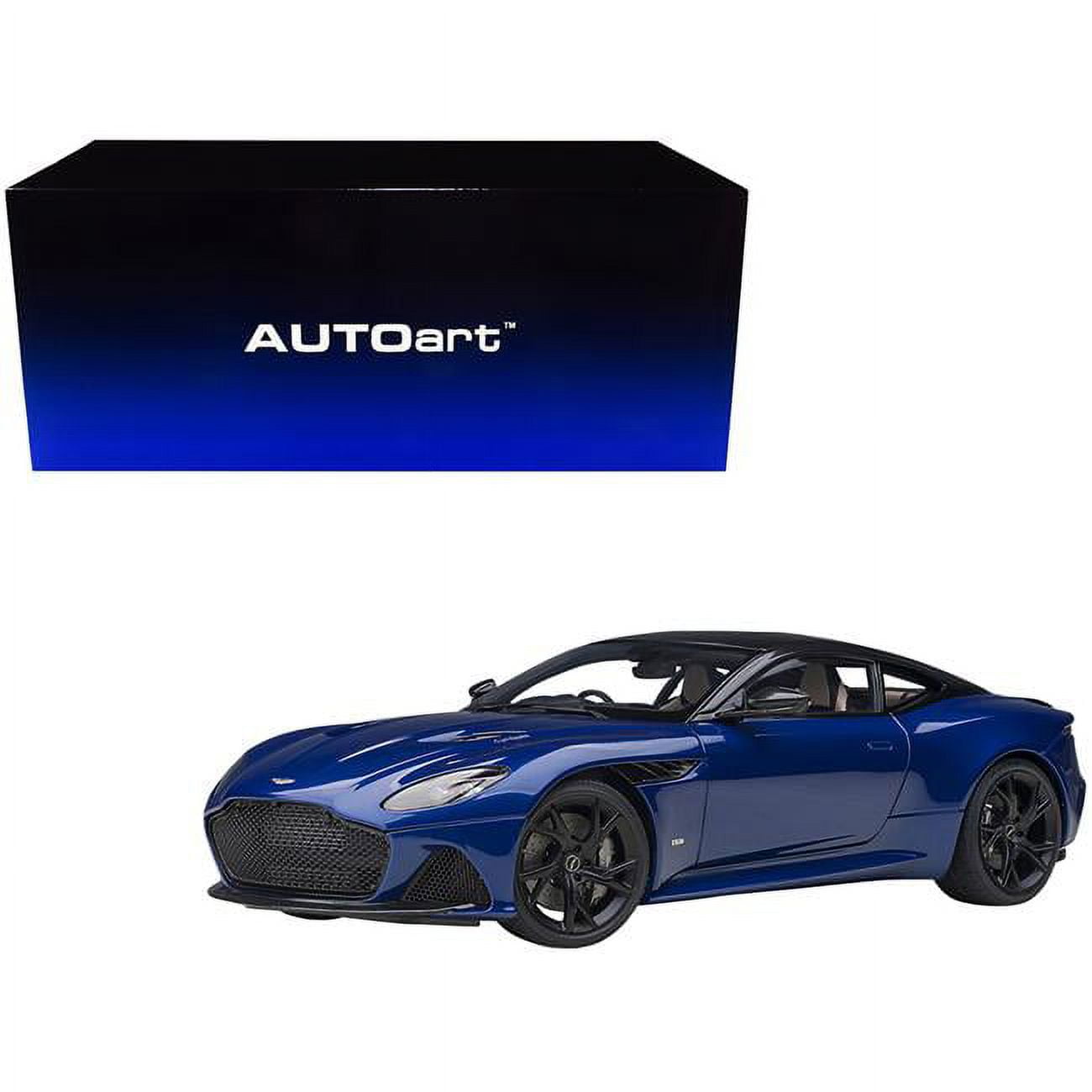 Picture of Autoart 70294 1-18 Scale Aston Martin Dbs Superleggera Zaffre with Carbon Top & Carbon Accents Model Car&#44; Metallic Blue
