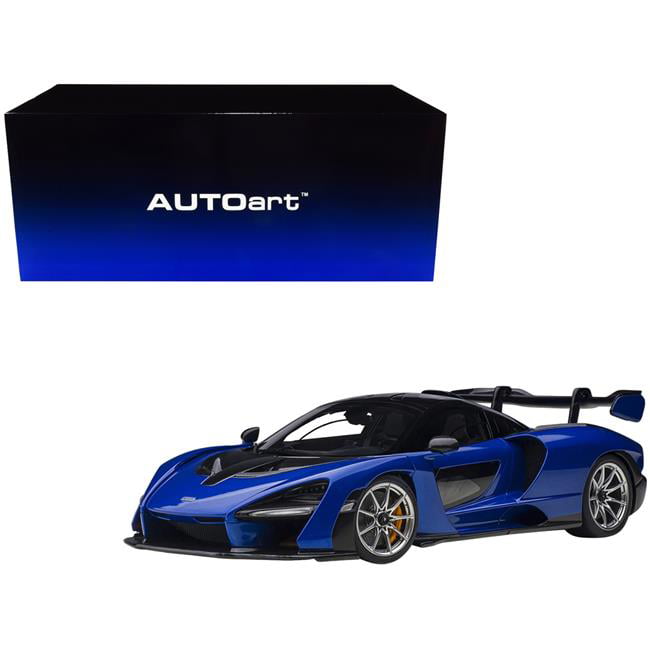 Picture of Autoart 76079 1-18 Scale Mclaren Senna Trophy Kyanos with Carbon Accents Model Car&#44; Blue & Black