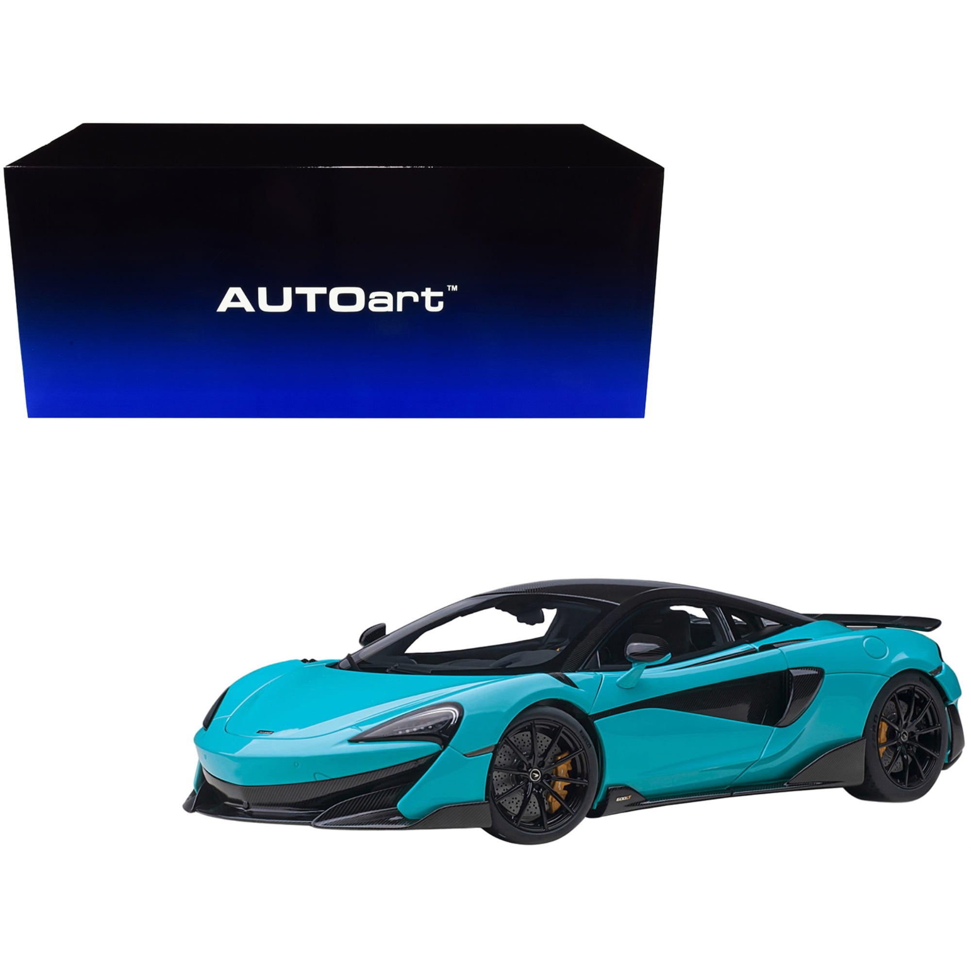 Picture of Autoart 76083 1-18 Scale Mclaren 600lt Fistral & Carbon Model Car&#44; Blue