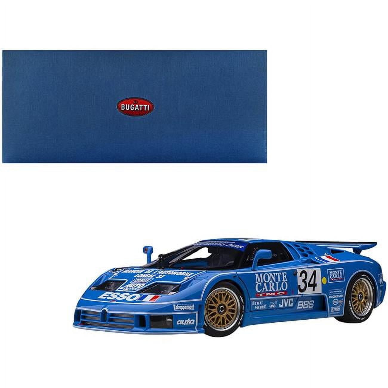 1-18 Scale Bugatti Eb110 No.34 Alain Cudini Eric Helary Jean Christophe Boullion 24 Hours of Le Mans Model Car