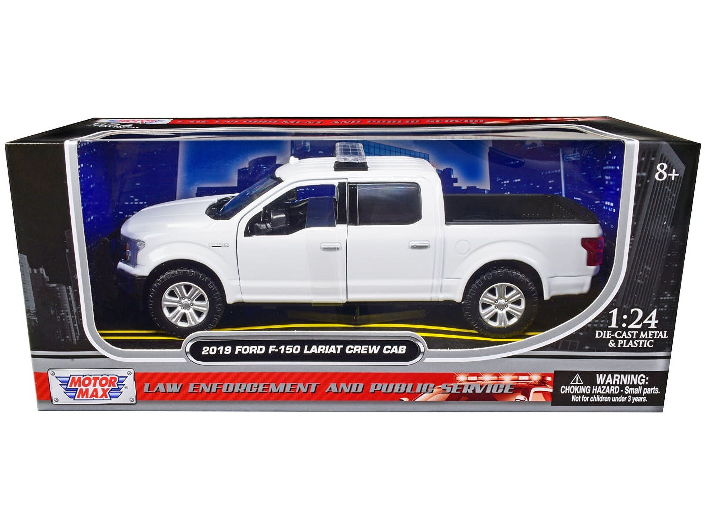 76981bk Unmarked Plain Black Law Enforcement & Public Service Series 1 by 24 Scale Diecast Model Car for 2019 Ford F-150 Lariat Crew Cab Pickup Truck -  MOTORMAX