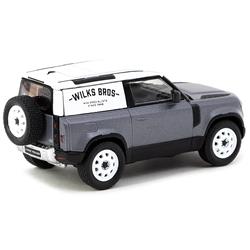 Matte Blue Gray Metallic with White Top Wilks Bros Global64 Series 1 by 64 Scale Diecast Model Car for Land Rover Defender 90 -  Toyopia, TO3475833